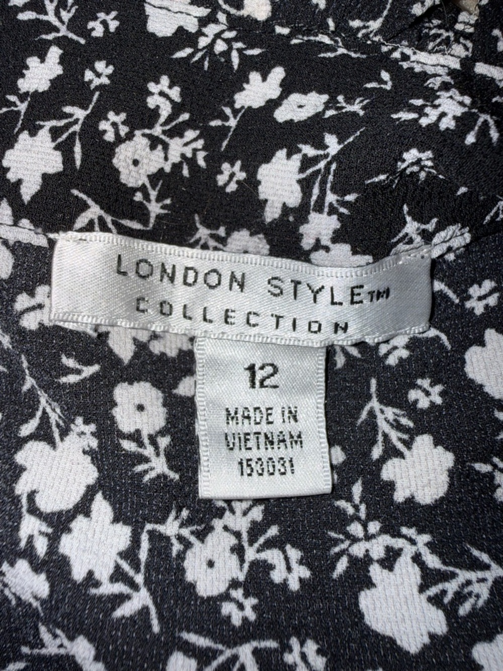 London Style Black & White Floral Tiered Maxi Dress - Picture 3 of 4